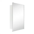 thumbnail image 1 of 20'' x 30'' Chrome Recessed and Surface Mount Bathroom Medicine Cabinet with Mirror Square Cornered Metal Framed Rounded Rectangle Medicine Cabinet Mirror, 1 of 1