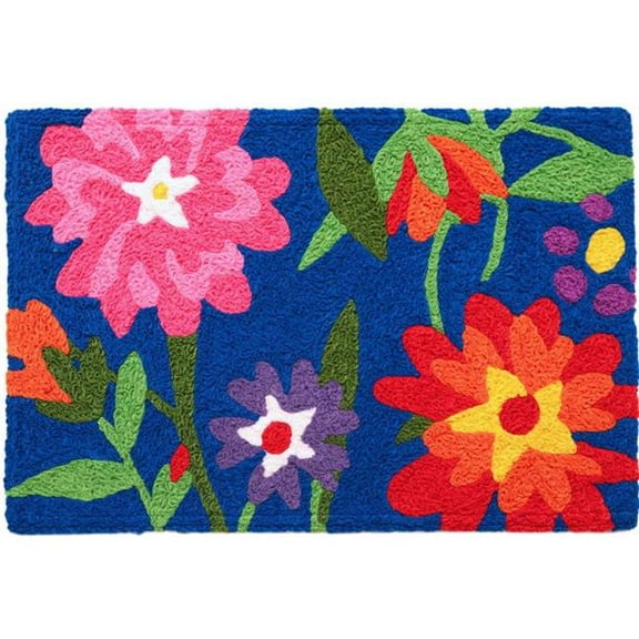 20 x 30 in. Backyard Garden Polyester Accent Rug, Multi Color