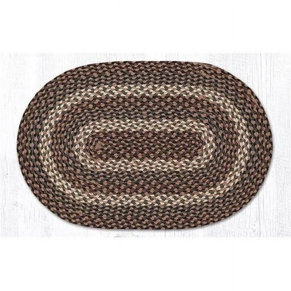 20 x 30 in. Braided Oval Rug - Tan