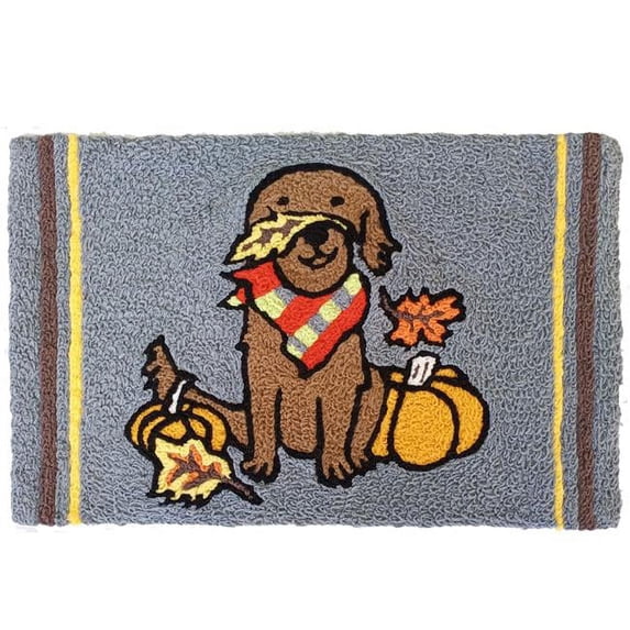 20 x 30 in. Chocolate Lab with Bandanna Indoor & Outdoor Accent Rug