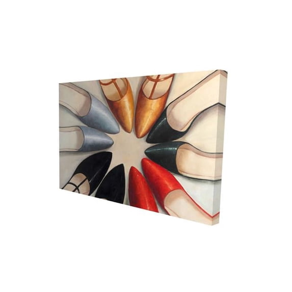 20 x 30 in. Five Pair of Women Shoes-Print on Canvas