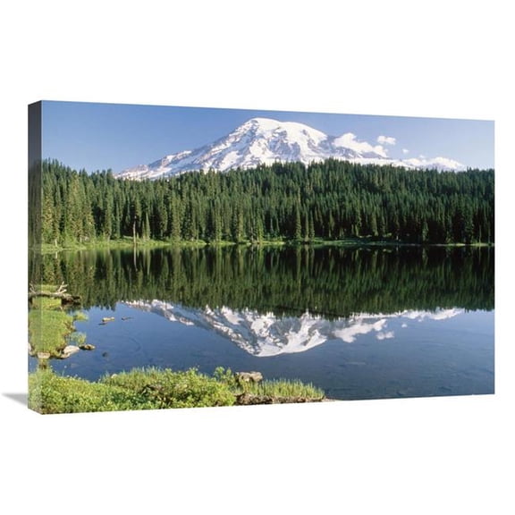 20 x 30 in. Mt Rainier Reflected in Lake, Mt Rainier National Park, Washington Art Print - Tim Fitzharris