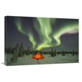 thumbnail image 1 of 20 x 30 in. Northern Lights or Aurora Borealis Over Illuminated Tent, Boreal Forest, North America Art Print - Matthias Breiter, 1 of 1