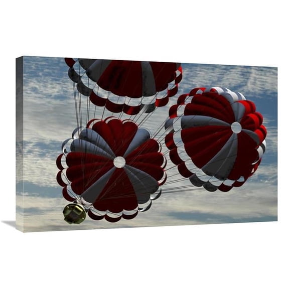 20 x 30 in. Orion Descending by Parachute on Re-entry to Earth, Project Constellation Art Print - NASA