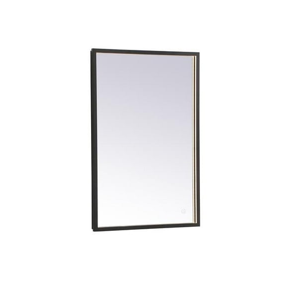 20 x 30 in. Pier 3000K, 4200K & 6400K LED Mirror with Adjustable Color Temperature in Black