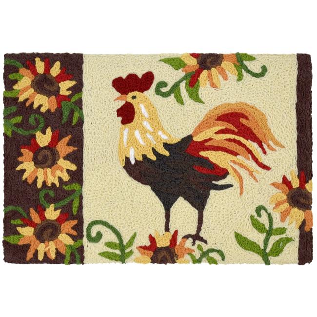 20 x 30 in. Rooster, Sunflowers Indoor & Outdoor Accent Rug - Walmart.com