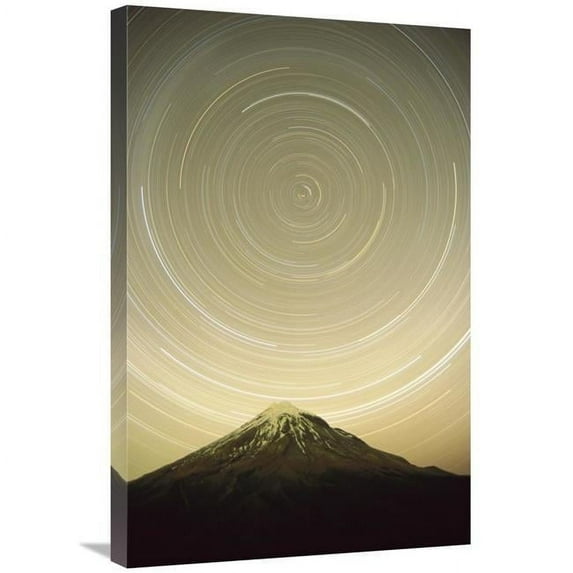 20 x 30 in. Star Trails Around the South Celestial Pole, Pouakai Range, New Zealand Art Print - Harley Betts