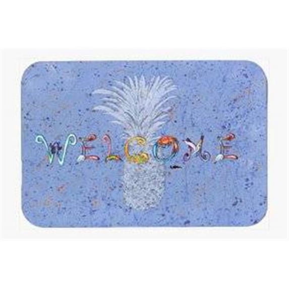 20 x 30 in. Welcome Pineapple In Purple Kitchen Or Bath Mat