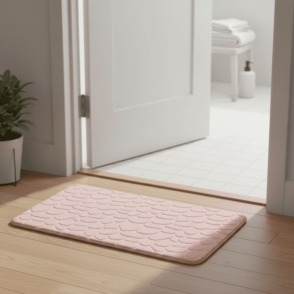 20 x 32 Inch Textured Pebble Bath Mat Water Absorbent Underfoot Comfort ...