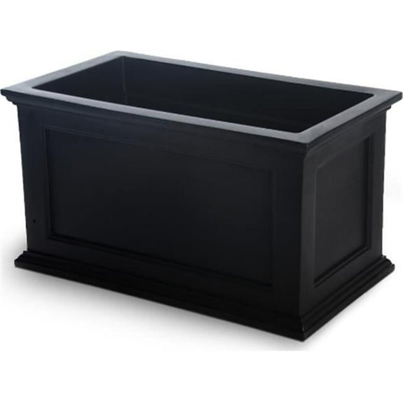 20 x 36 in. Fairfield Rectangular Patio Planter, Black