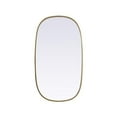 thumbnail image 1 of 20 x 36 in. Metal Frame Oval Mirror, Brass, 1 of 1