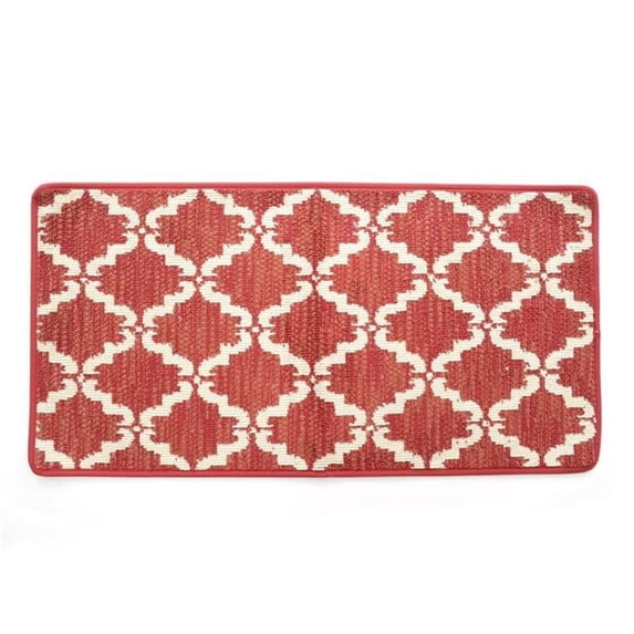 20 x 39 in. Ultra Plush Pacific Knitted Loop Pile Polyester Bath Mat - Red