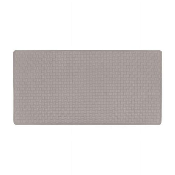 20 x 39 in. Woven-Embossed Faux-Leather Anti-Fatigue Mat, Grey