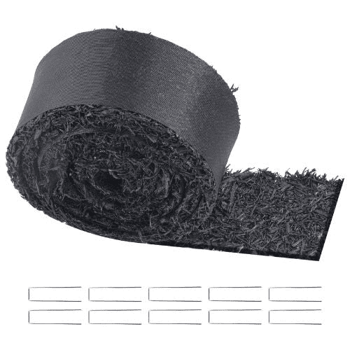 20 x 4.5 Inch Black Rubber Mulch Garden Edging Permanent, Natural-Looking, Recycled Rubber Mat