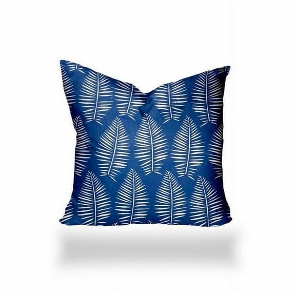 20 x 4 x 20 in. Blue & White Enveloped Tropical Throw Indoor & Outdoor Pillow