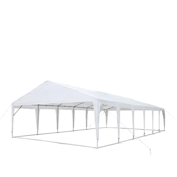 20' x 40' Heavy Duty Outdoor Party Tent, PE tarpaulin fabric, 6'6" Overhead, 10' Peak Ceiling, TMG-PT2040A