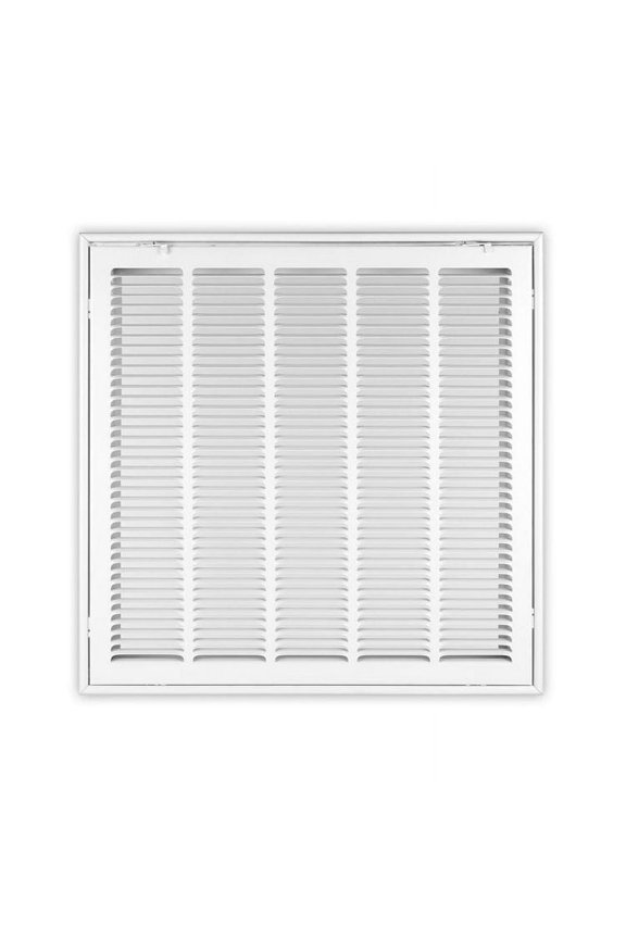 20 x 40 Stamped Face Filter Grille, 2 Housing, White - Shoemaker FG2-20X40