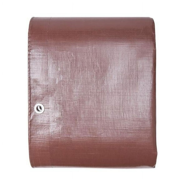 20 x 40 ft. 16 Mil Extra Thick Waterproof Poly Plastic Tarp Cover, Brown