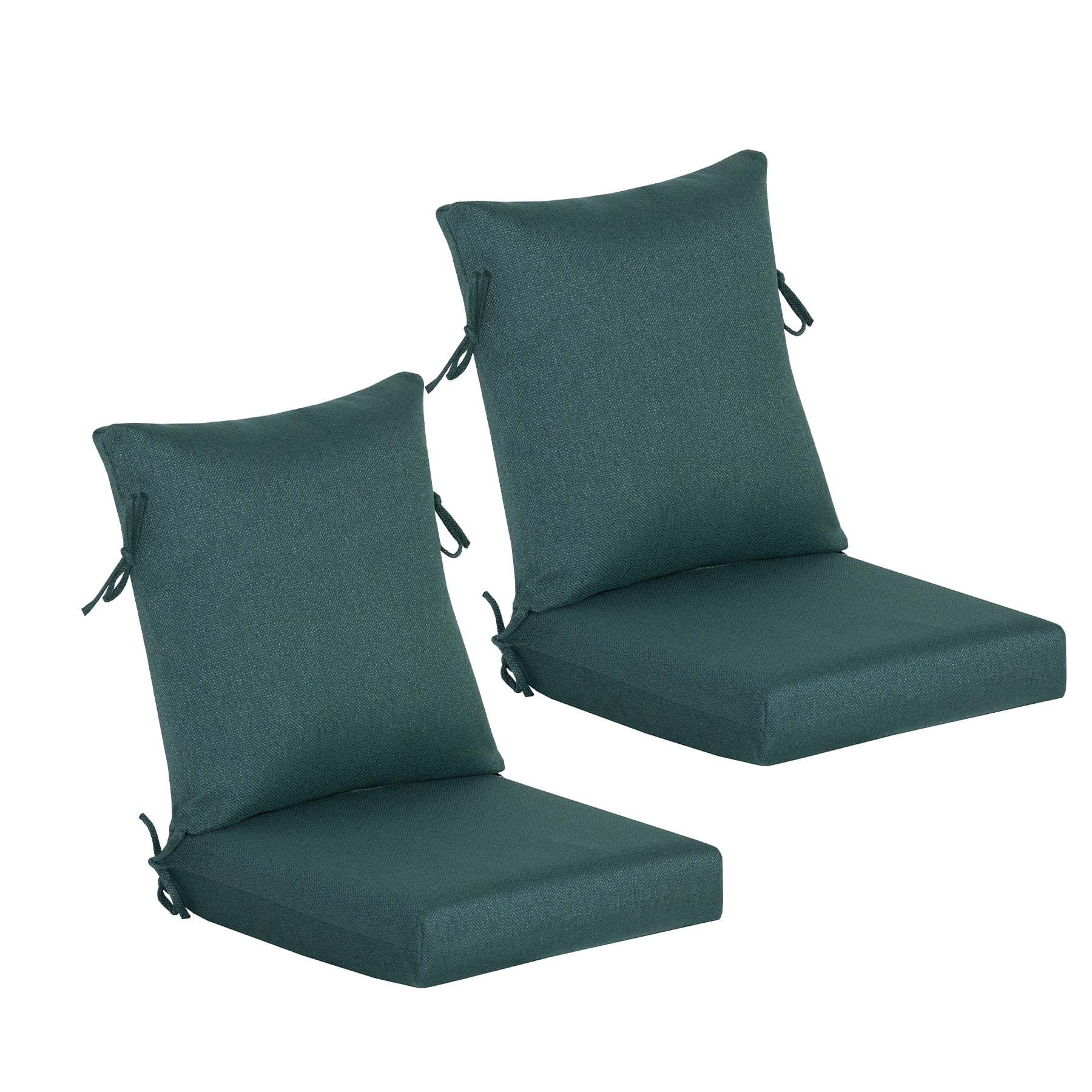 Goodgoods 20" x 42" Outdoor Patio Chair Cushions Set of 2, Water & Fade Resistant, Teal