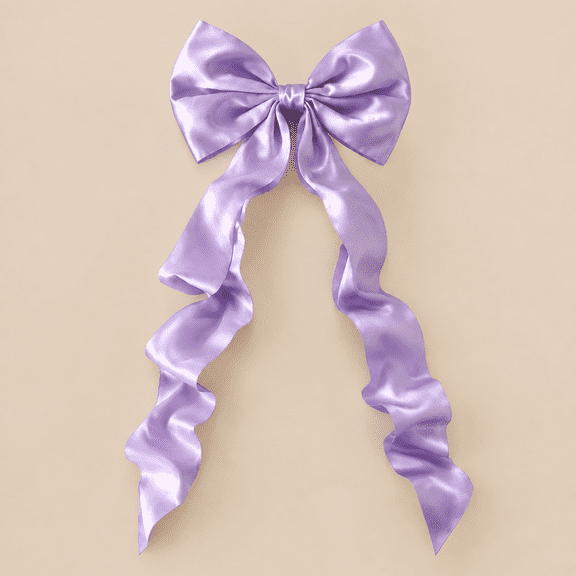 20 x 47 Inches Giant Satin Bow Christmas Tree Topper, Light Purple