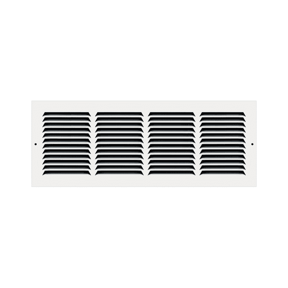20" x 6" TruAire White Steel Wall Return Air Grille