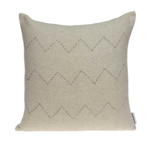 20" x 6" x 14" Transitional Beige Pillow Cover With Poly Insert