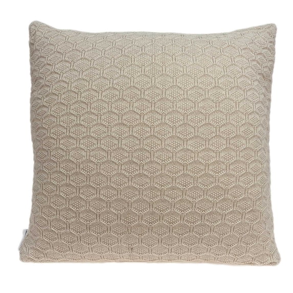 20" x 7" x 20" Decorative Transitional Tan Pillow Cover With Poly Insert