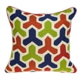 thumbnail image 1 of 20" x 7" x 20" Handmade Transitional Red And Blue Pillow Cover With Poly Insert, 1 of 3