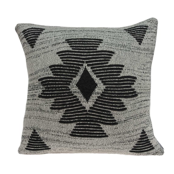 20" x 7" x 20" Southwest Gray Pillow Cover With Down Insert