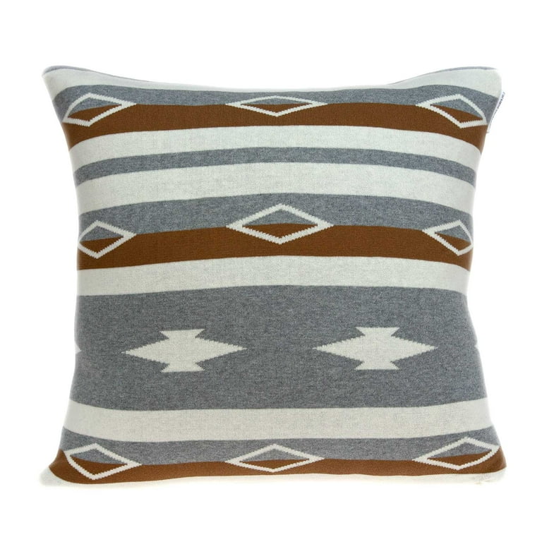 Grey Cotton Pillow Cover With Poly Insert Grey Cotton Pillow Cover With Poly Insert
