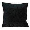 thumbnail image 1 of 20" x 7" x 20" Transitional Black Solid Quilted Pillow Cover With Poly Insert, 1 of 5
