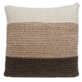 thumbnail image 1 of 20" x 7" x 20" Transitional Brown And Coffee Pillow Cover With Poly Insert, 1 of 4
