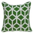 thumbnail image 1 of 20" x 7" x 20" Transitional Green and White Pillow Cover With Poly Insert, 1 of 5
