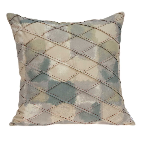 20" x 7" x 20" Transitional Multicolor Accent Pillow Cover With Down Insert
