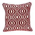 thumbnail image 1 of 20" x 7" x 20" Transitional Red and White Pillow Cover With Down Insert, 1 of 5