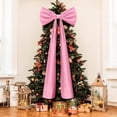 thumbnail image 1 of 20 x 71 Inches Christmas Extra Large Velvet Bows Christmas Tree Topper Decor Giant Xmas Tree Toppers Bows for Home Wreath Wall Backdrop Birthday Wedding Party Decorations(Pink), 1 of 12