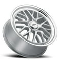 thumbnail image 1 of 20 x 8.5, 5 x 112 mm ET42 CB66.56 Hockenheim S Silver with Mirror Cut Lip Wheel, 1 of 1