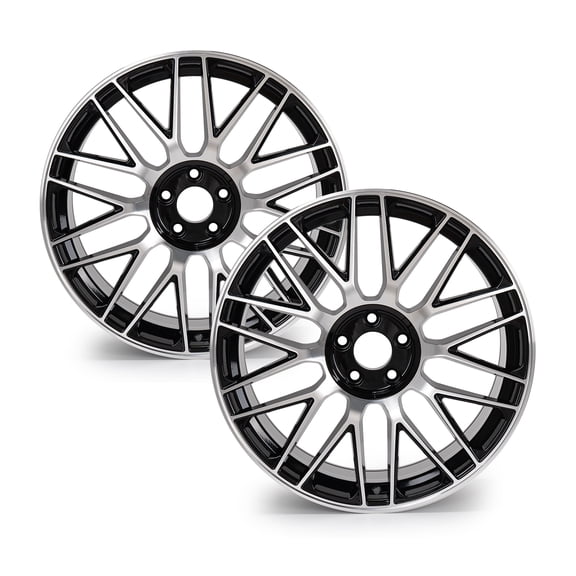 20" x 8.5" Wheel Rim for Mercedes Benz S-Class S550, Set of 2, Black Replacement Alloy Rims ET40