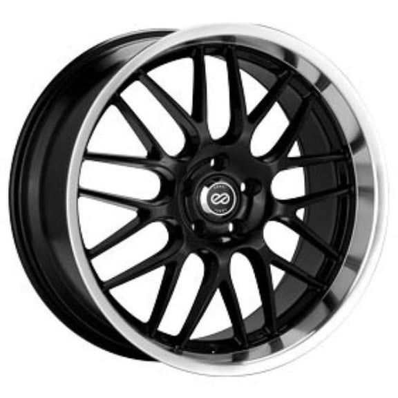 20 x 8.5 in. Lusso 40 mm Offset 5 x 114.3 mm Bolt Pattern Black with Machine Lip Wheel