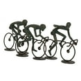 thumbnail image 1 of 20" x 8" Bronze Polystone People Sculpture with Bike, by DecMode, 1 of 8