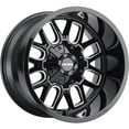 thumbnail image 1 of 20 x 9 in. 8107 Cogent 6 x 135 Bolt Pattern 18 mm Offset 106 mm Hub Black with Milled Spokes Wheel, 1 of 1