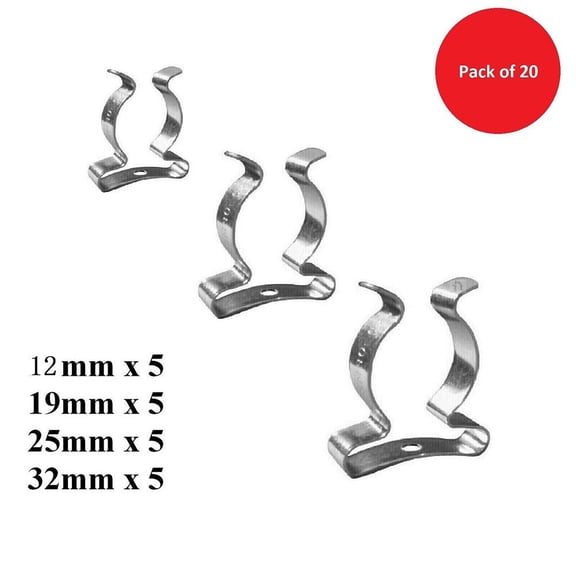 20 x Assorted Tool Spring Terry Clips Heavy Duty Storage or Shed Garage