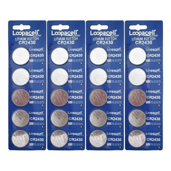 20 x CR2430 ECR2430 CR 2430 DL2430 3v Loopacell Batteries