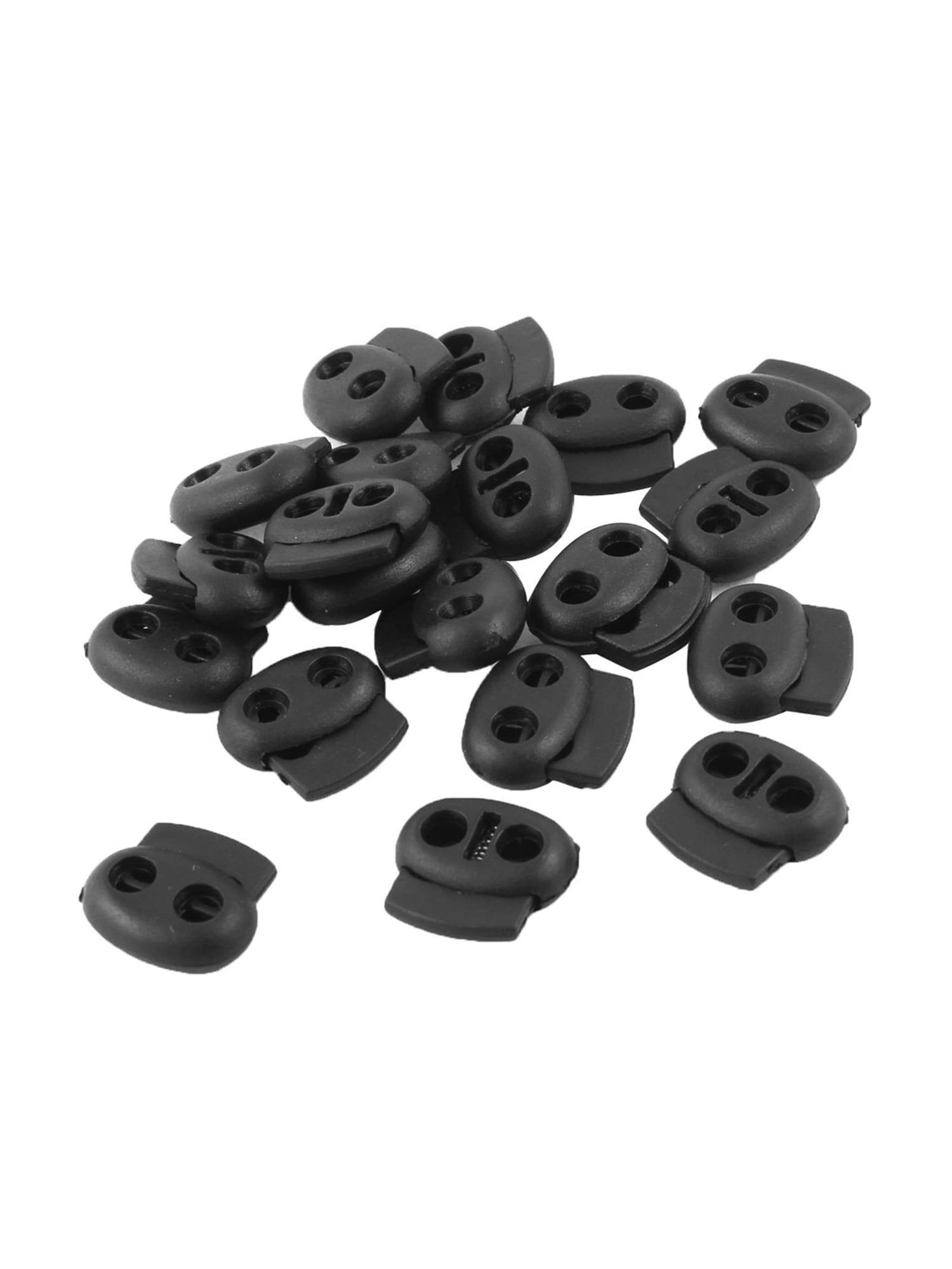 30 PCS Heavy Duty Double Hole Cord Locks for Drawstring, Spring Toggle  Stoppers for No Tie Shoelaces Paracord Hoodies Pants