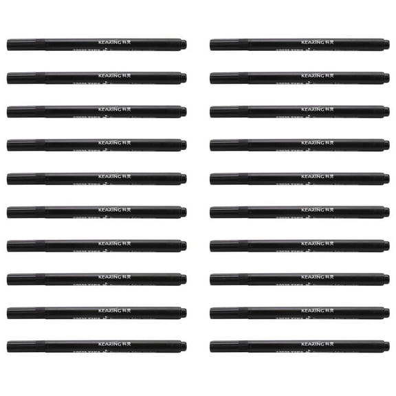 20 x Fabric Marker Pens Permanent Colors for DIY Textile Clothes T-Shirt Shoes Black