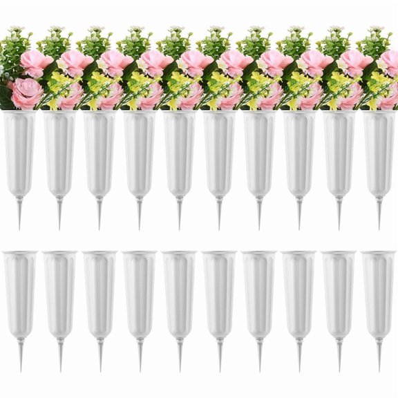 20 x Flower cylinder(Flowers are not included in the shipment)-White