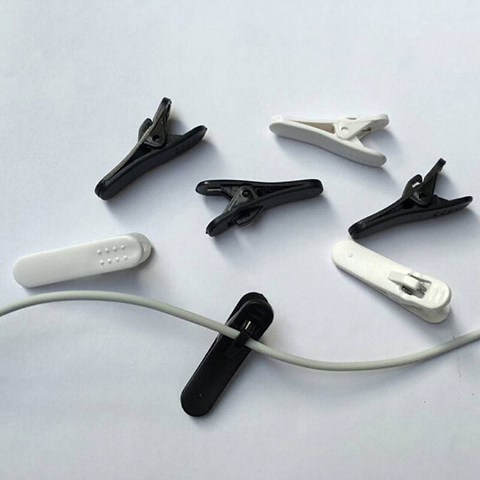 20 x Headphone earphone cable cord wire lapel collar clip nip clamp