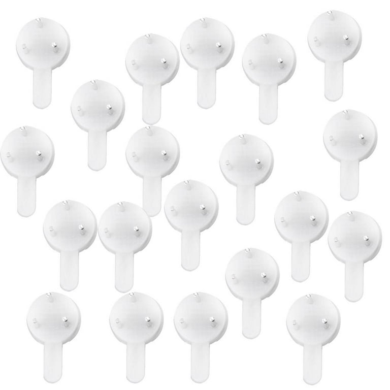 20 x Picture Frame Hooks Hangers 3- of 20 Small White 