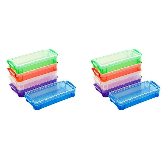 20 x Plastic Pencil Box-Random Color