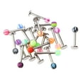 thumbnail image 1 of 20 x Stainless Steel Lip Studs Rings Bars Labret Jewelry, 1 of 10